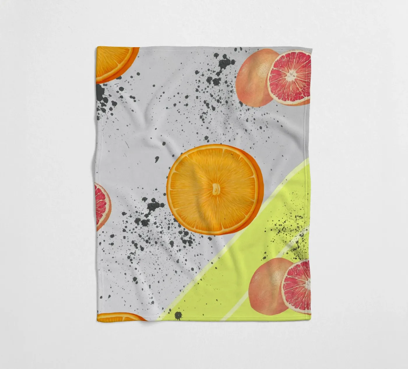 Grapefruit Orange Pattern plaid polaire de IndigoBird