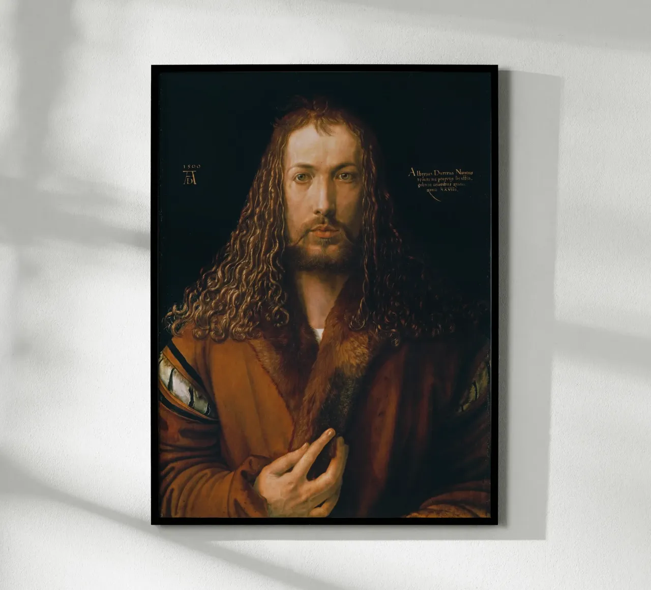 Albrecht Dürer - Self portrait in a Fur-Trimmed Coat poster with aluminum frame by ARTOTHEK