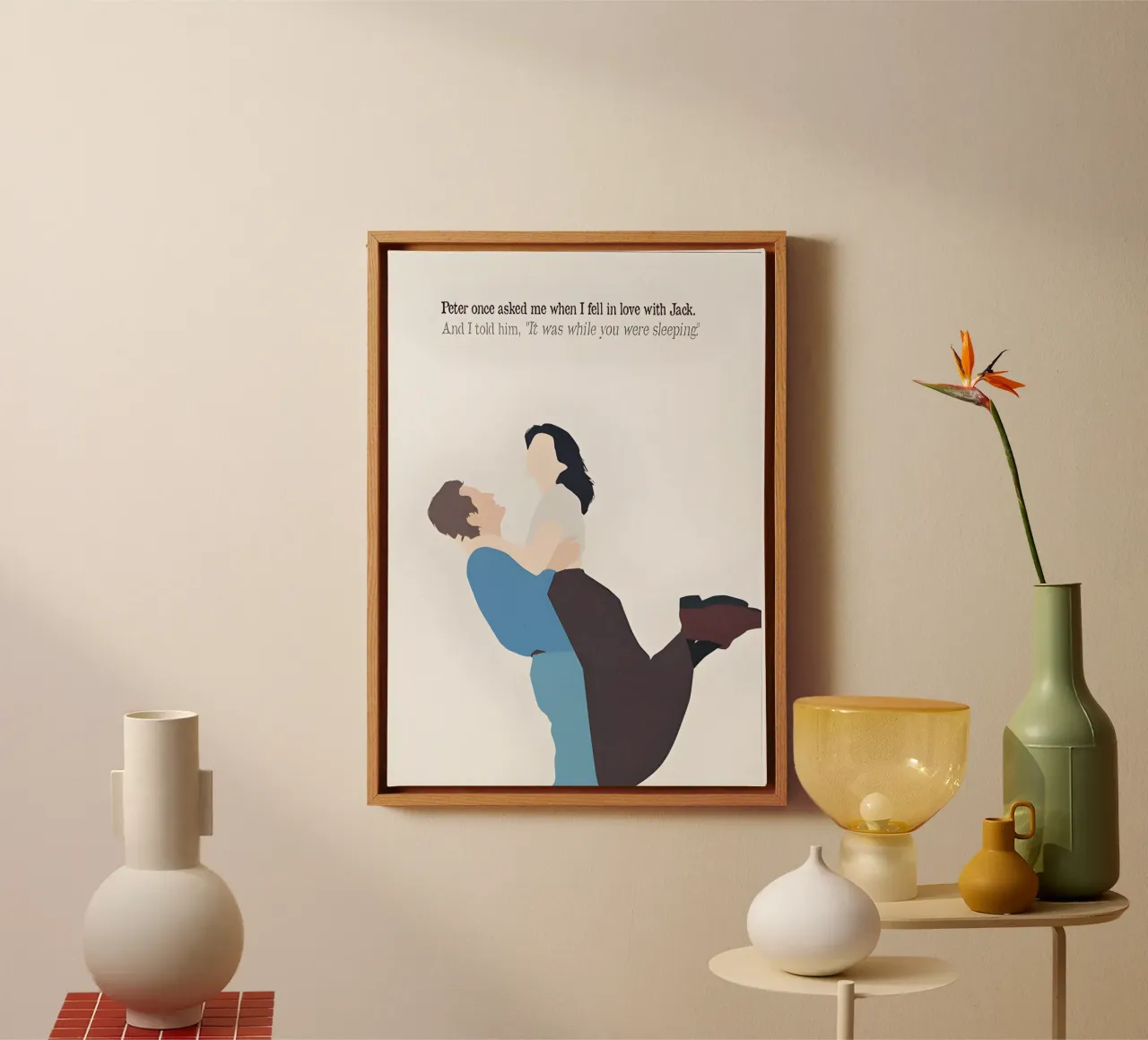 While You Were Sleeping Quote tela con Cornice a cassetta da TheArtstudio