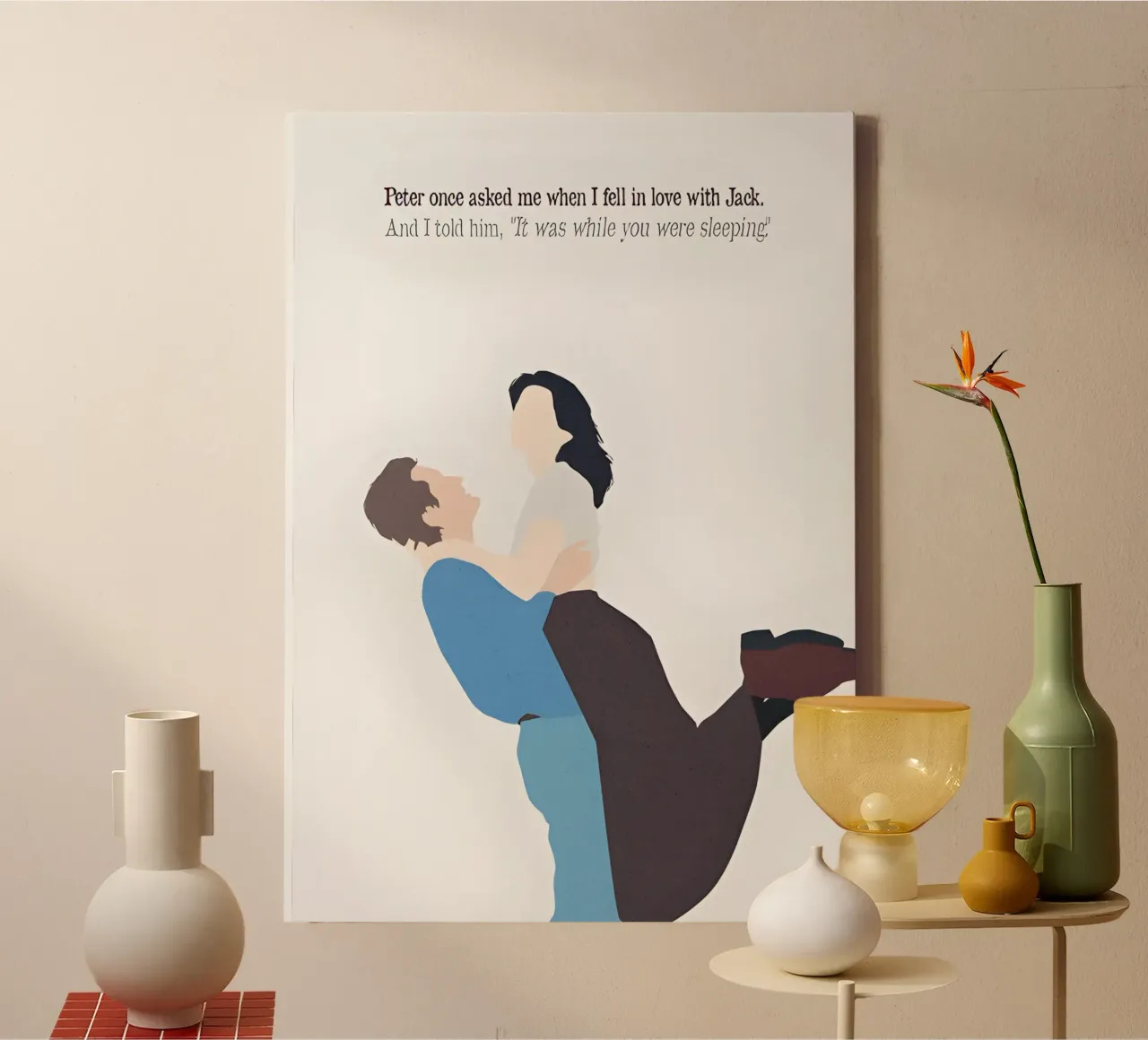 While You Were Sleeping Quote tela con Cornice a cassetta da TheArtstudio