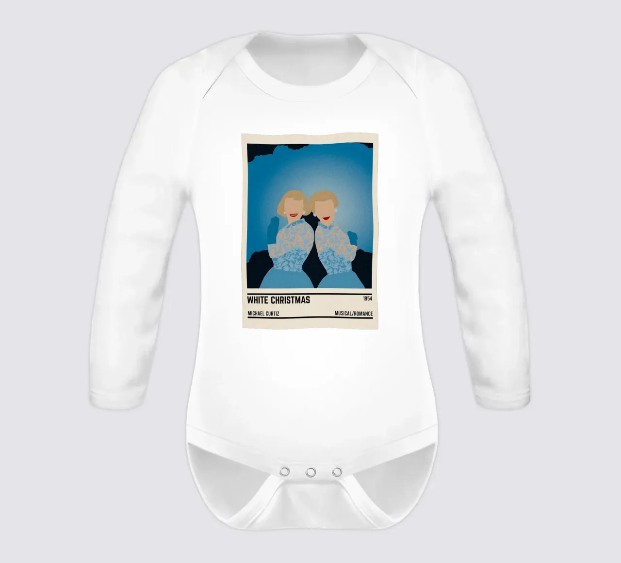 White Christmas Sisters body neonato maniche lunghe da TheArtstudio