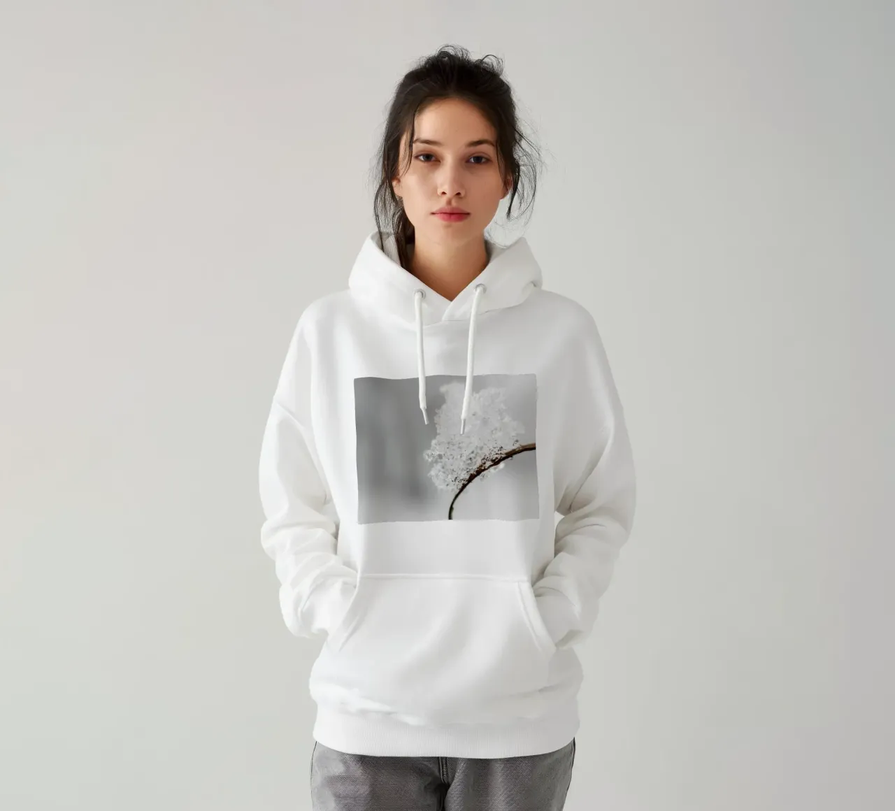 Macro design invernale minimalista felpa con cappuccio da Whole©