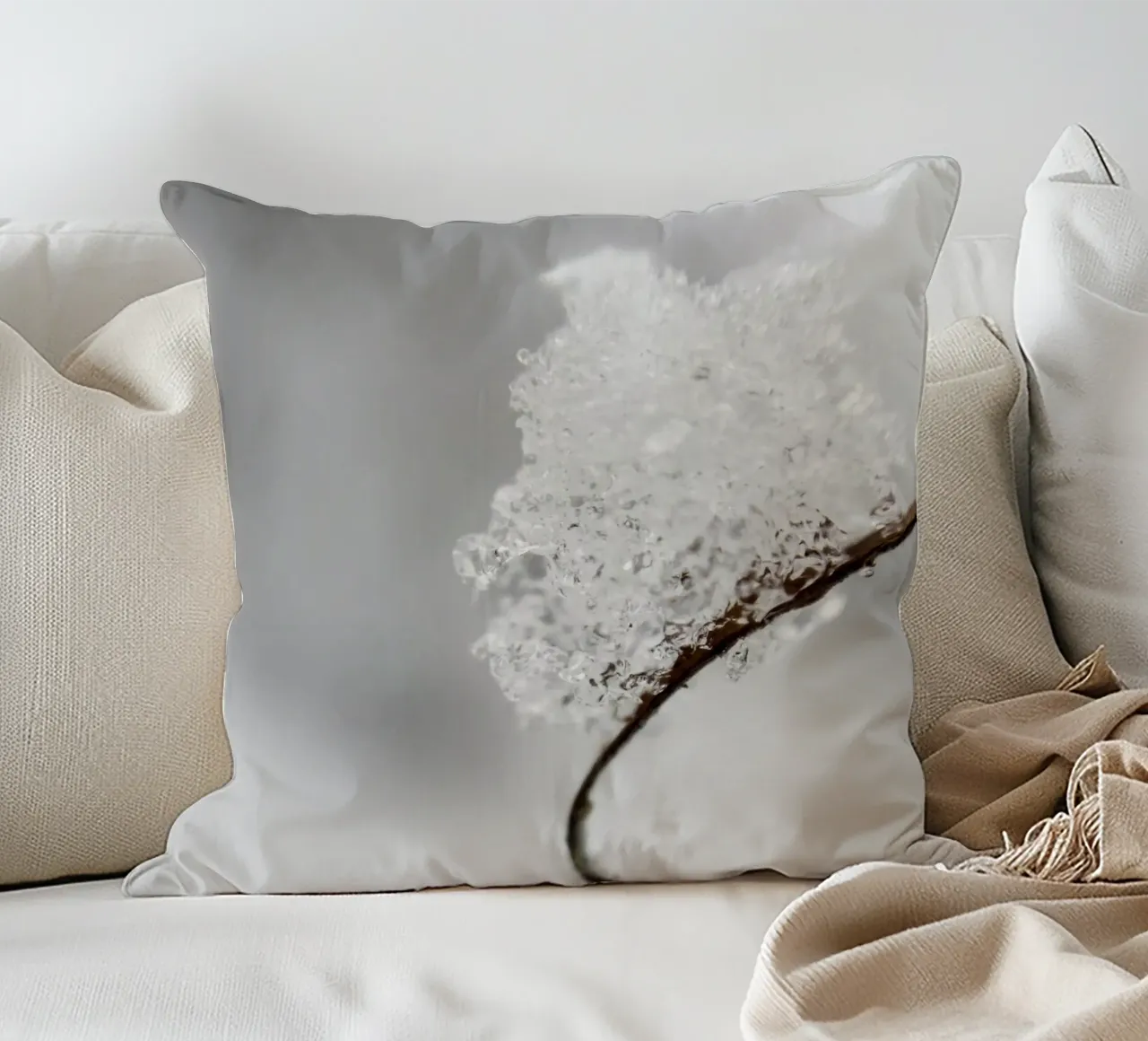 Macro design invernale minimalista cuscino da Whole©