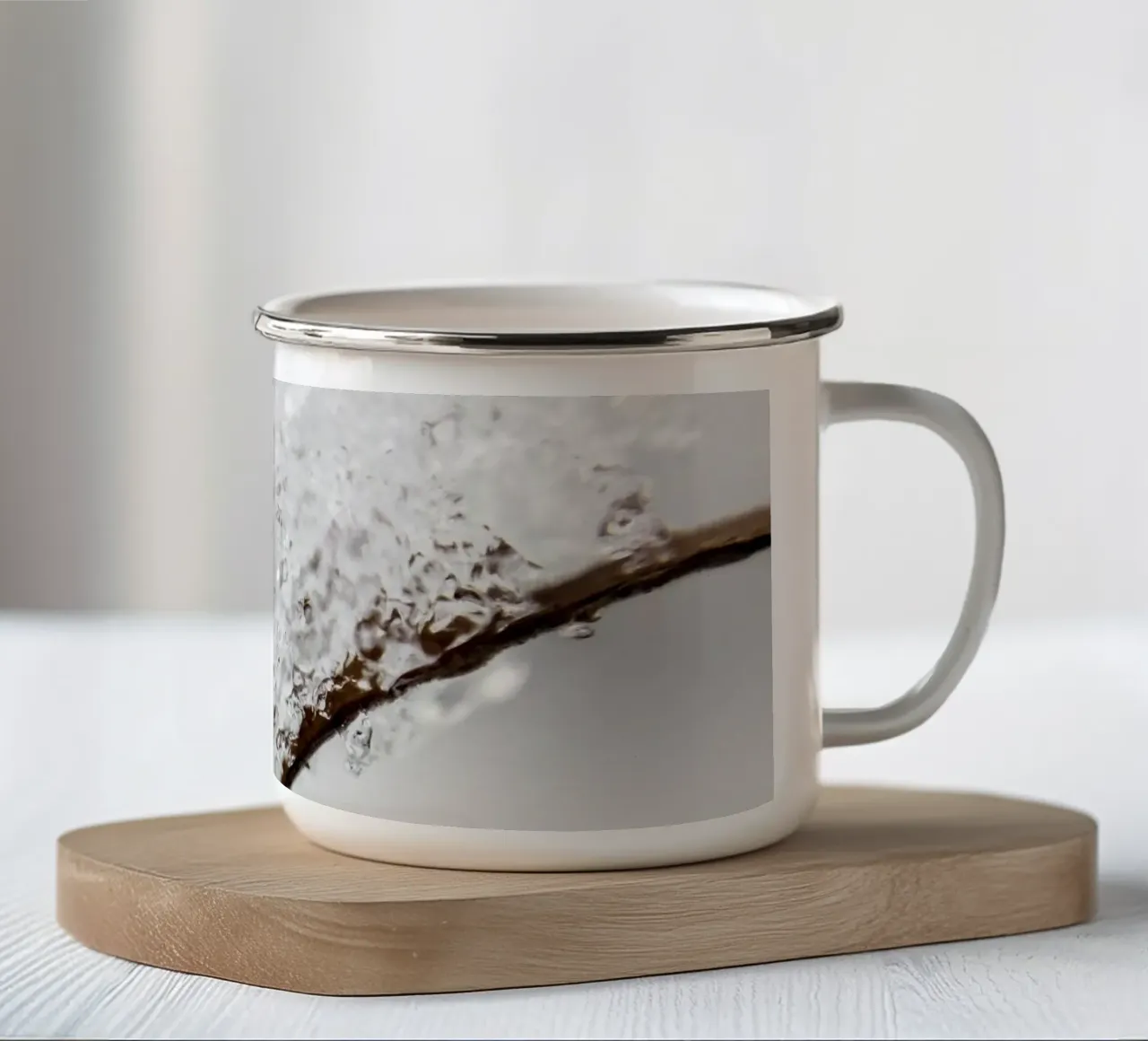 Macro design invernale minimalista tazza in smalto da Whole©