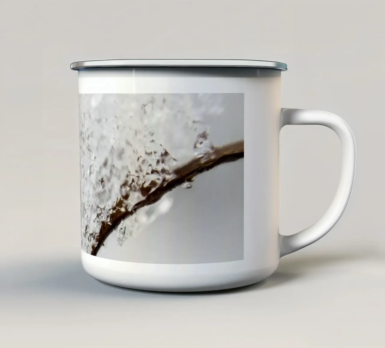 Macro design invernale minimalista tazza in smalto da Whole©