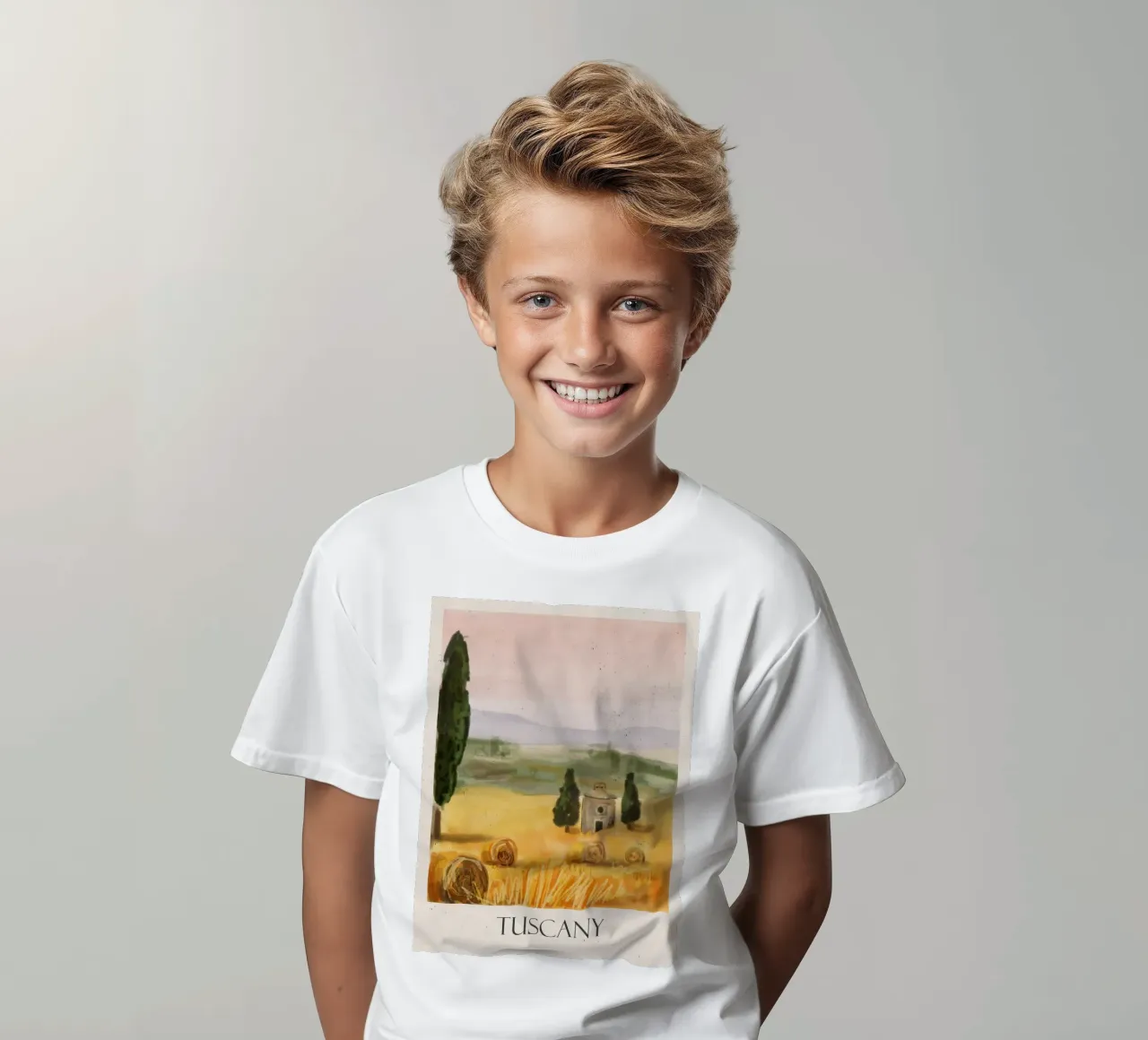 Tuscany kids t-shirt by Indigo Rain