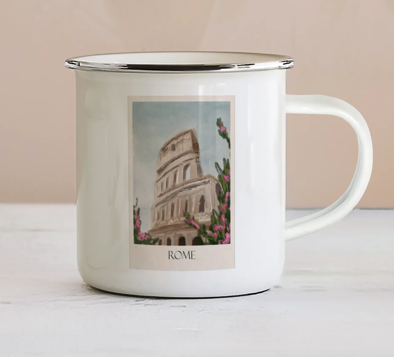 Roma Design tazza in smalto da Indigo Rain