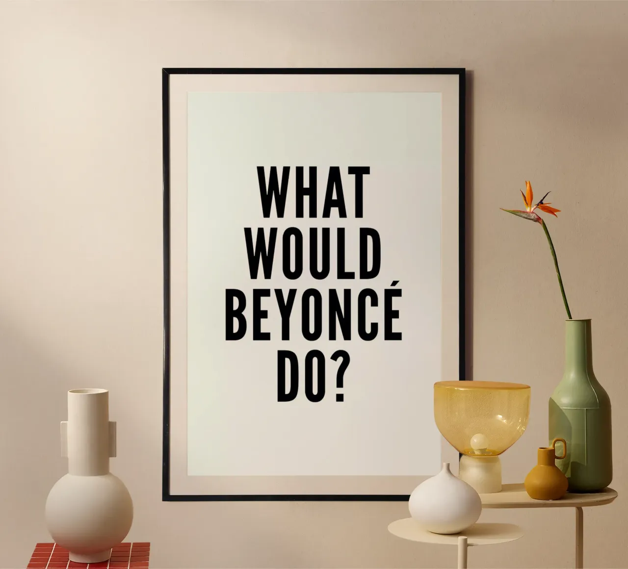 beyonce poster van Mottos by Sinan Saydik