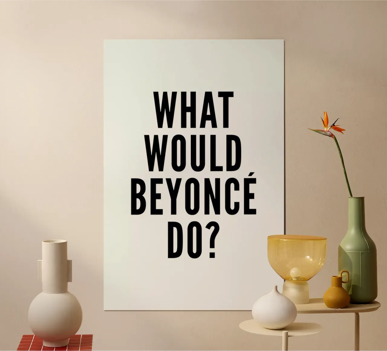 beyonce poster van Mottos by Sinan Saydik