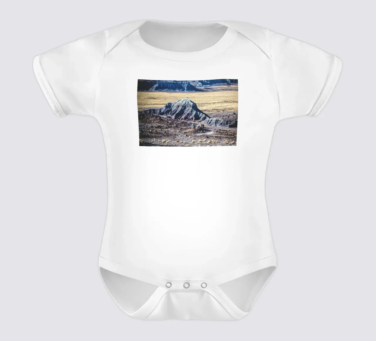 Painted Desert short-sleeve baby romper by Dave Hare Photography