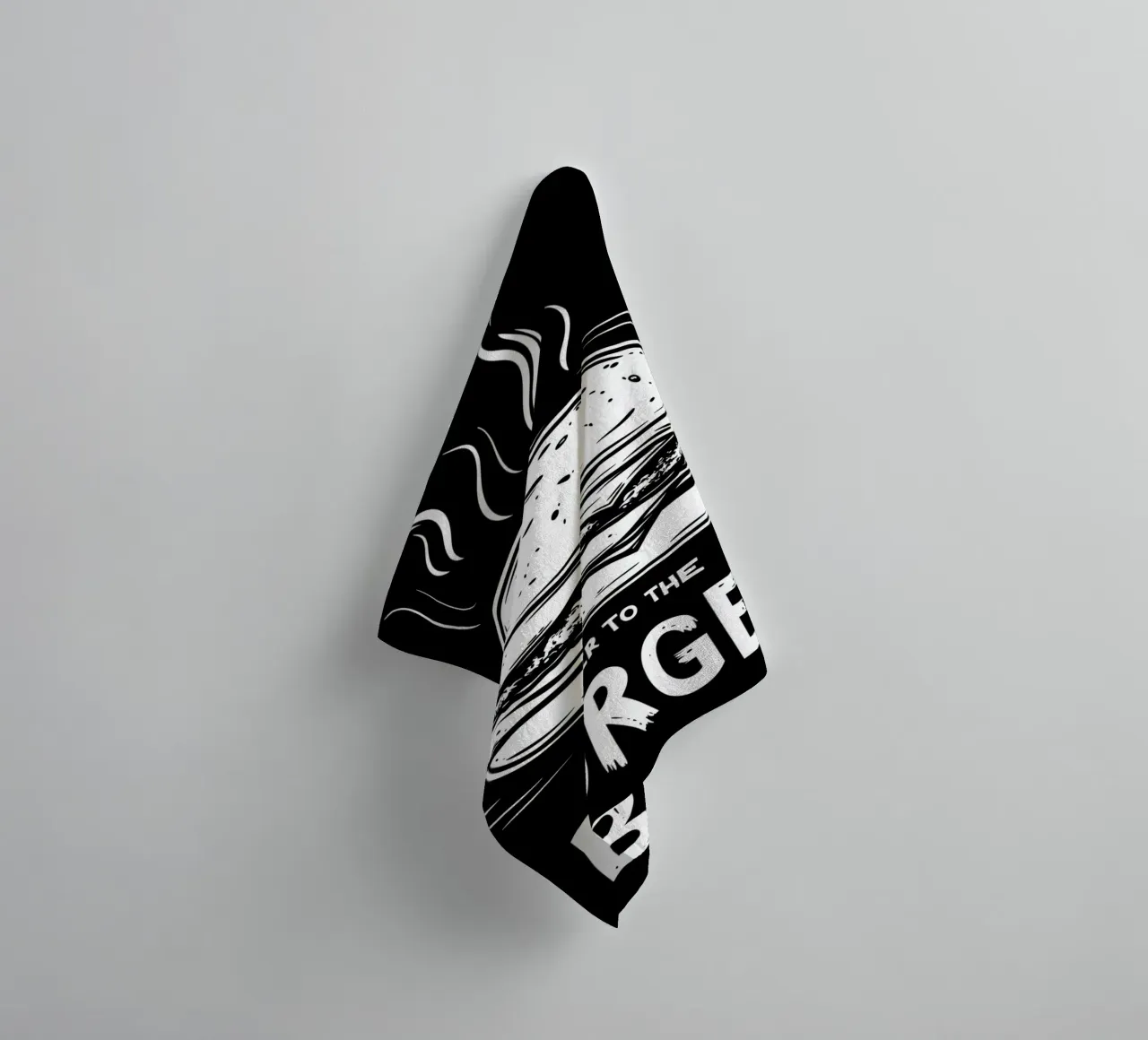 Power to the Burger | Design per magliette da fast food asciugamano da bagno da Autofocus
