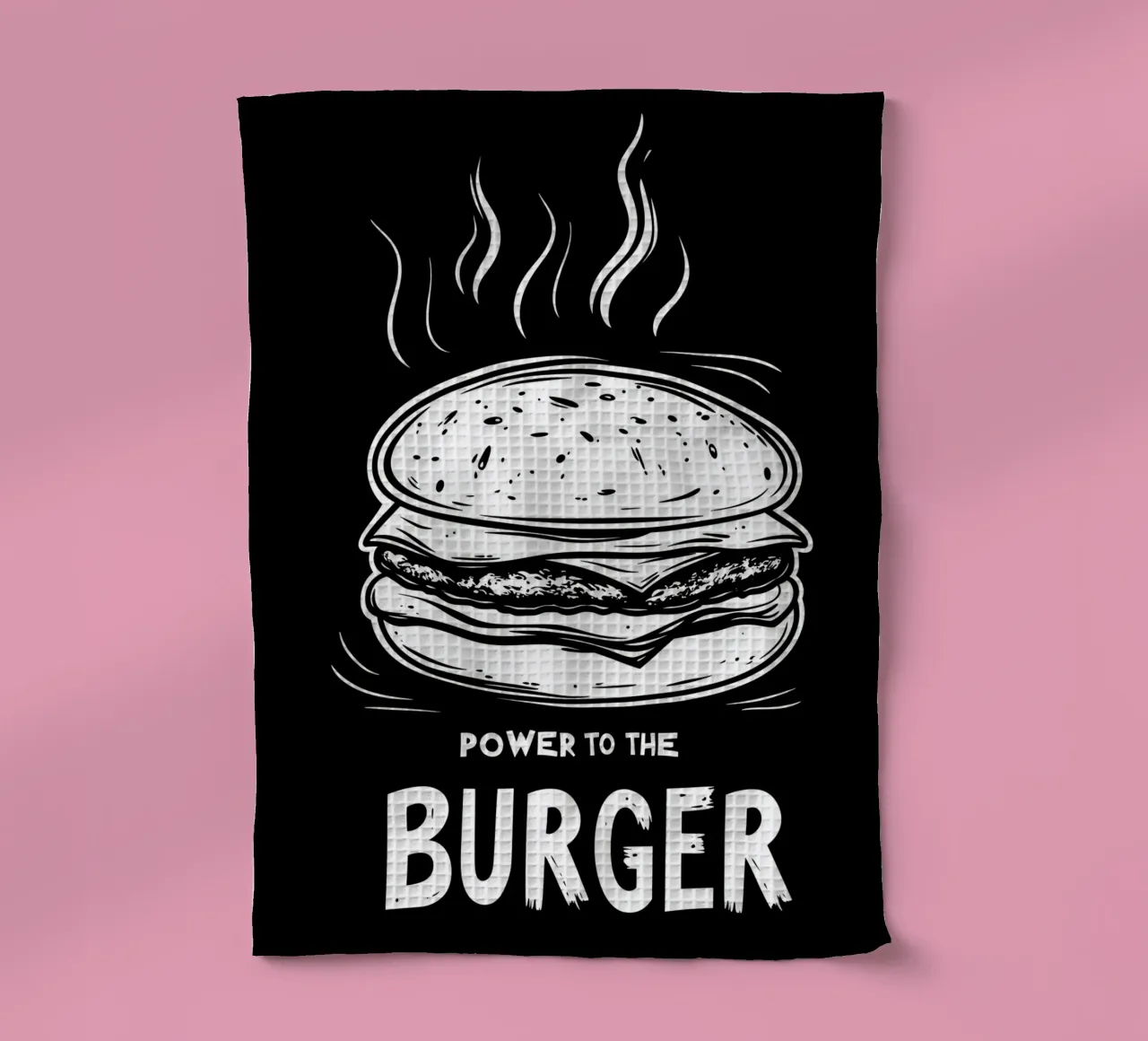 Power to the Burger | Design per magliette da fast food canovaccio da cucina da Autofocus