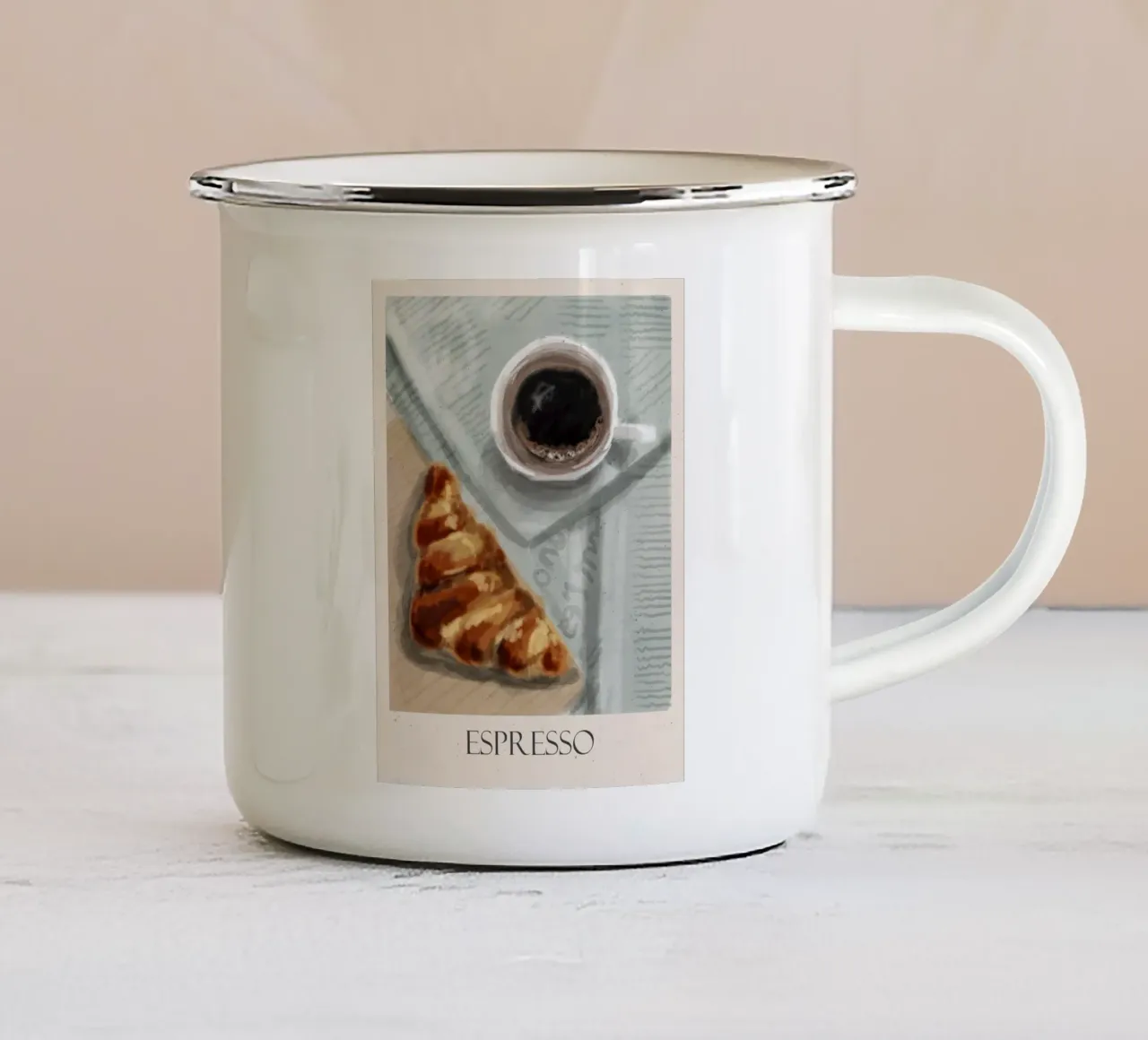 Espresso tazza in smalto da Indigo Rain