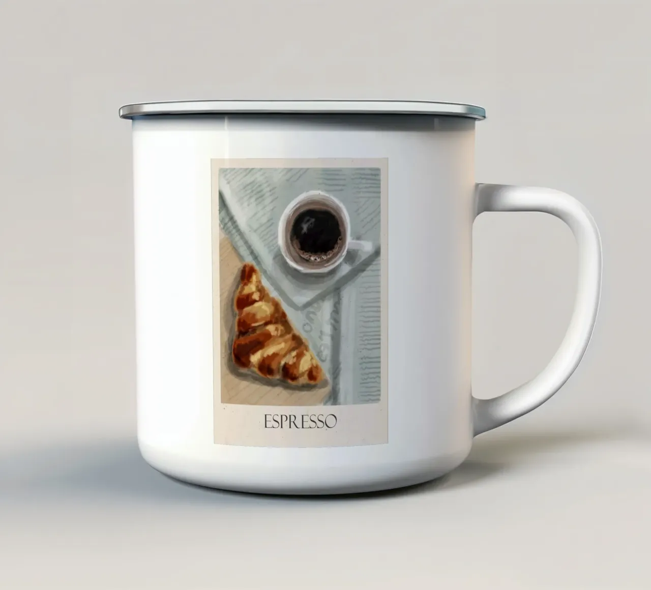 Espresso tazza in smalto da Indigo Rain