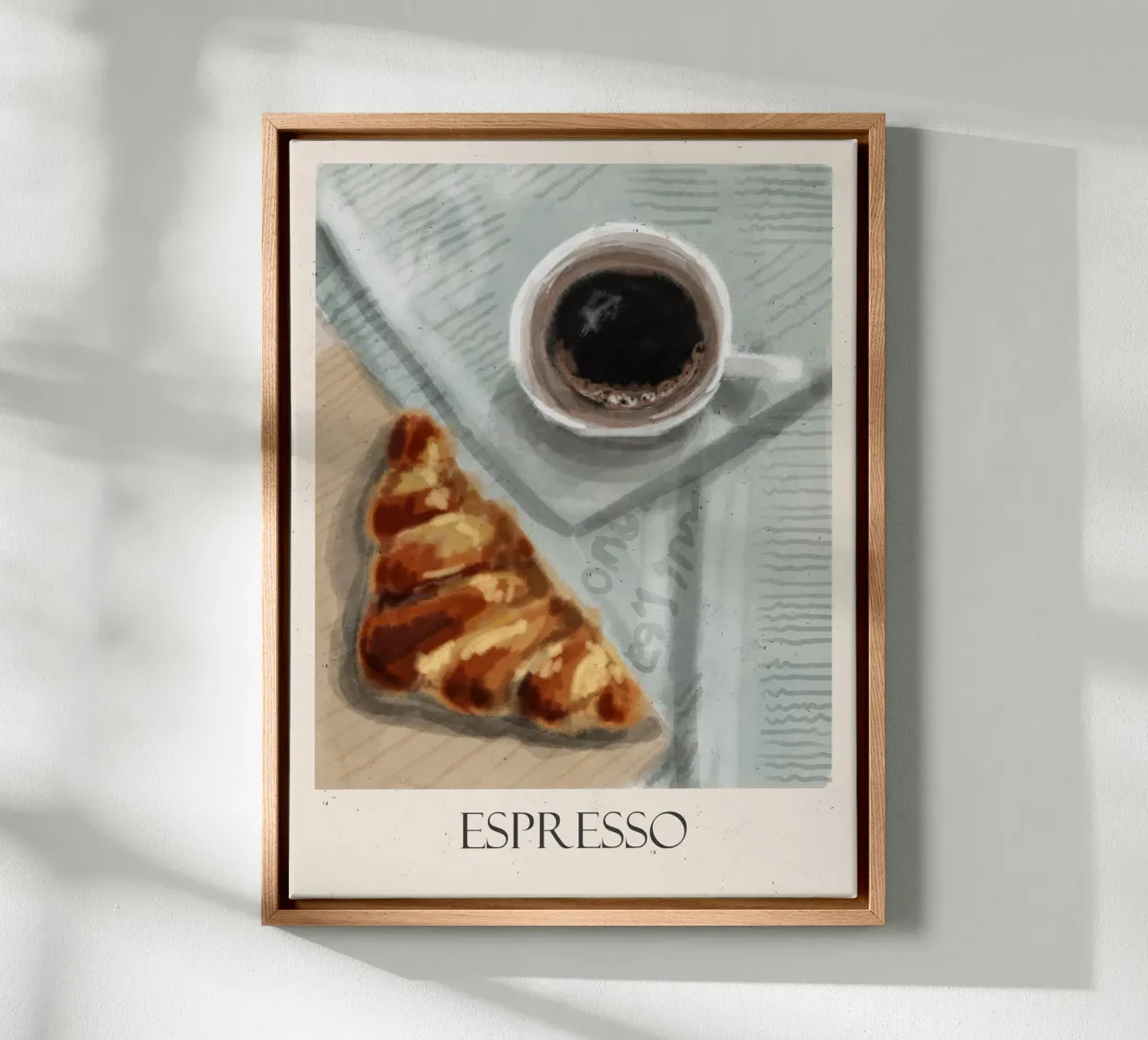 Espresso tela con Cornice a cassetta da Indigo Rain
