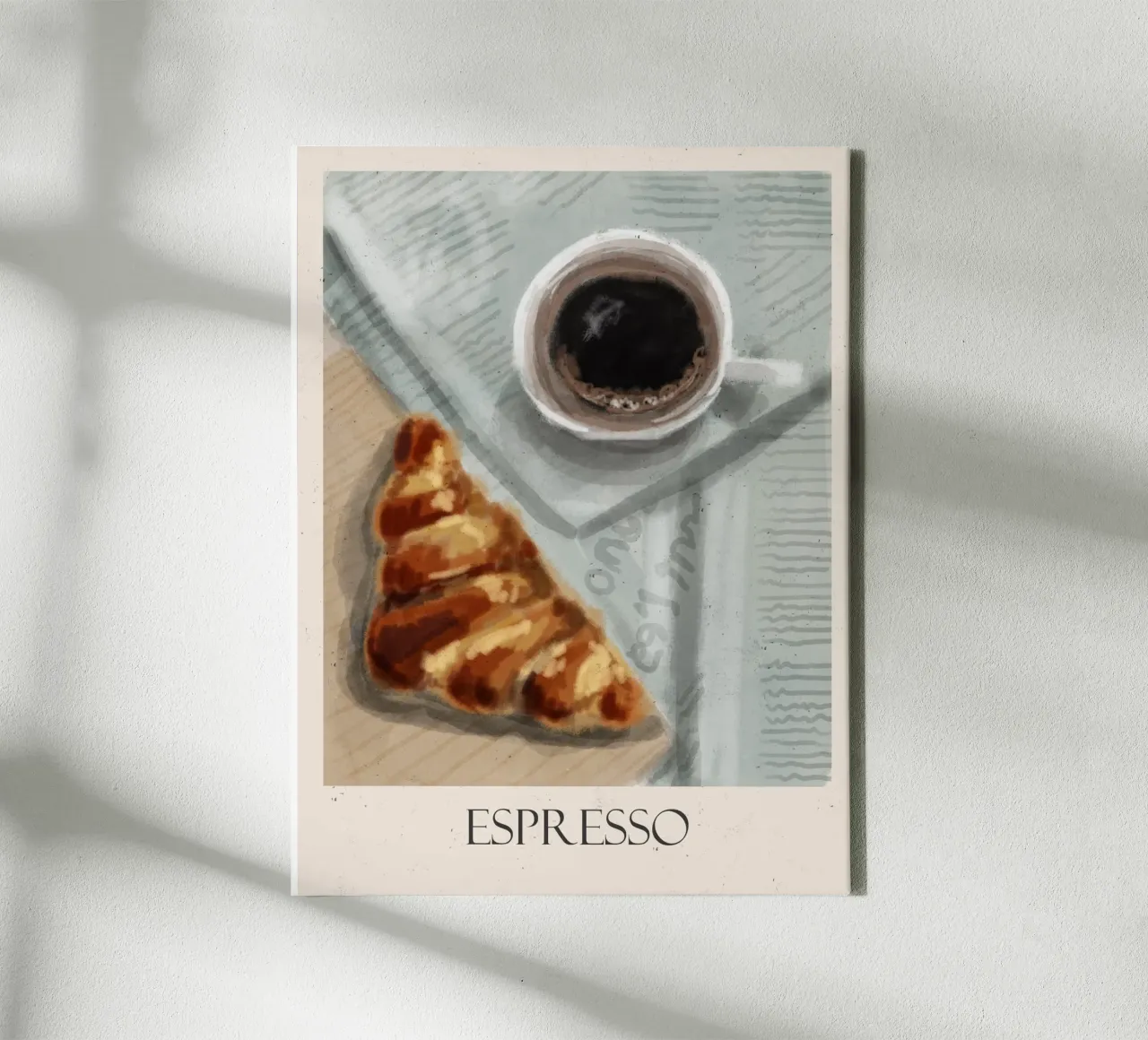 Espresso tela con Cornice a cassetta da Indigo Rain