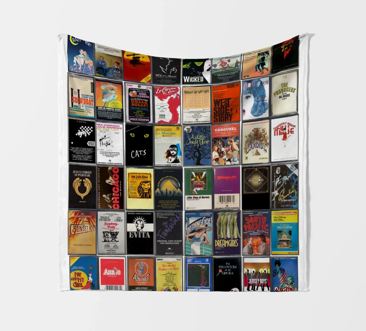 I più grandi musical di tutti i tempi - Stampa su cassetta d'epoca coperta in pile da MrMustardPrints