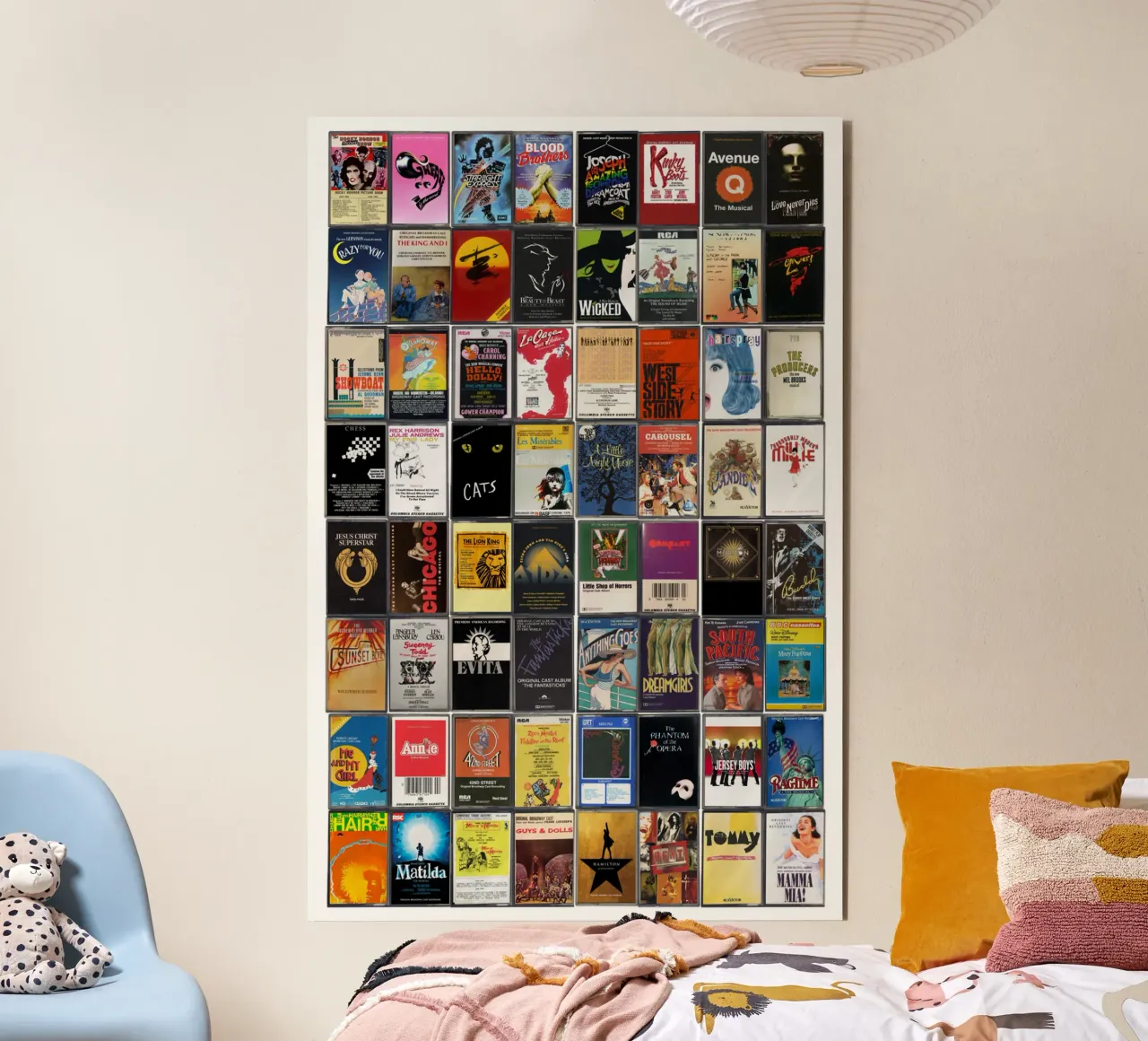 I più grandi musical di tutti i tempi - Stampa su cassetta d'epoca alluminio dibond da MrMustardPrints