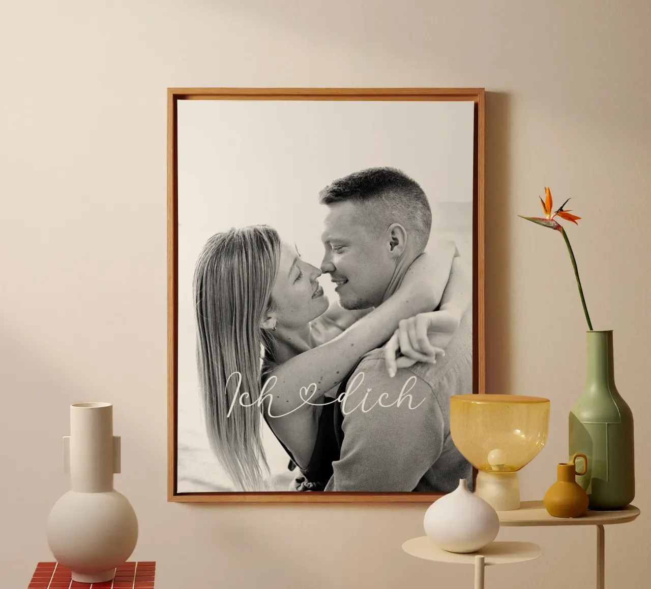 Ich liebe dich tela con Cornice a cassetta da WORTSPIEL