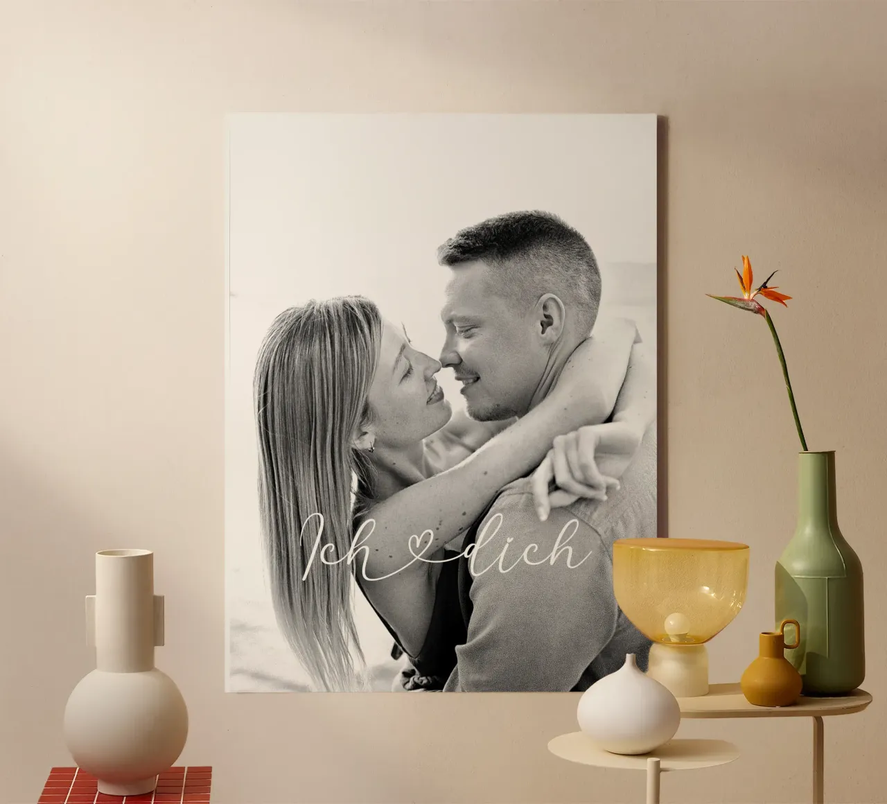 Ich liebe dich tela con Cornice a cassetta da WORTSPIEL