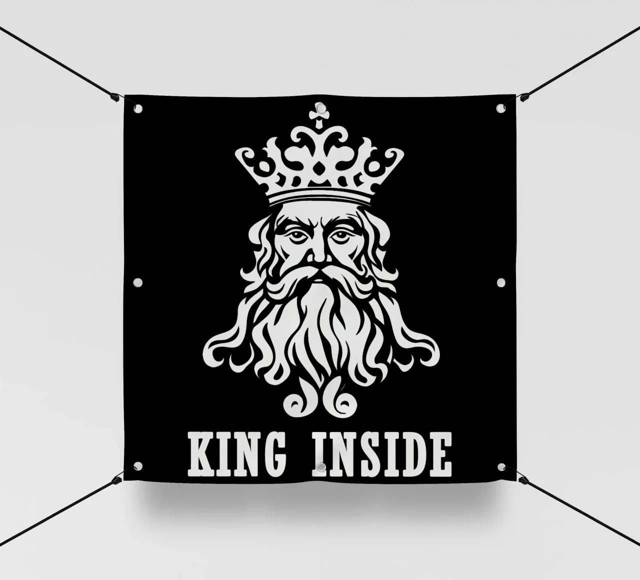 King Inside | Design del logo della camicia telo in pvc da Autofocus