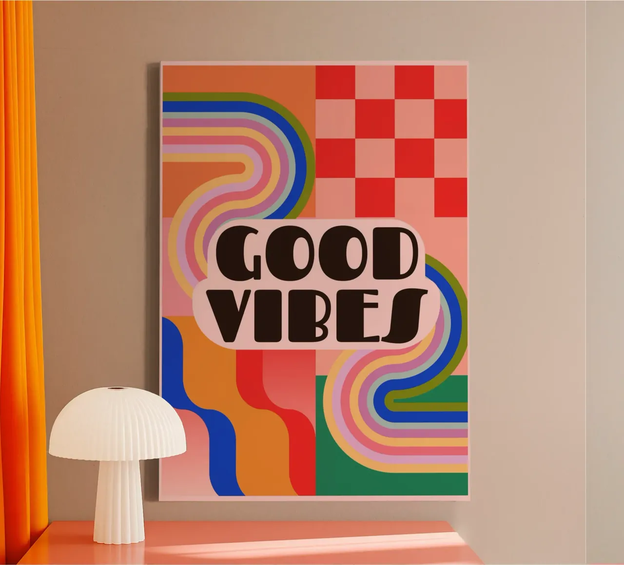 Good Vibes 4 canvas with Floater frame by Gaite