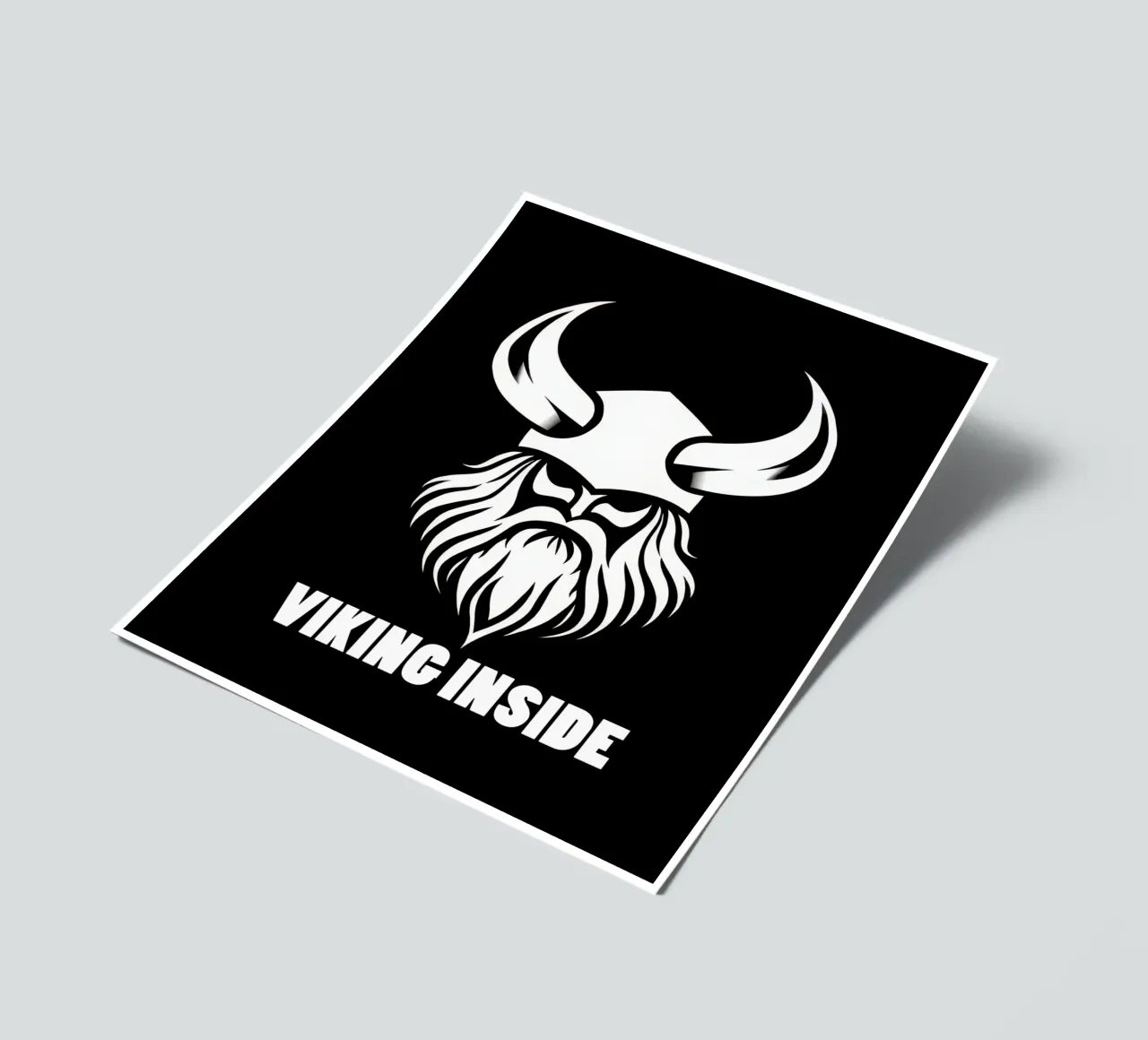 Viking Inside | Shirt Design for Men sticker sheet by Autofocus