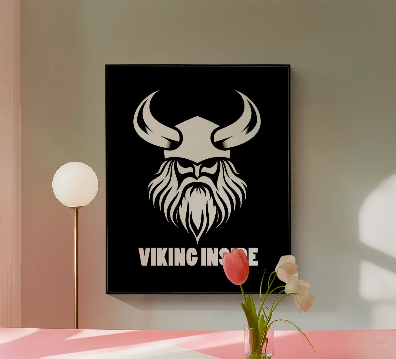 Viking Inside | Shirt Design for Men acrylic glass by Autofocus