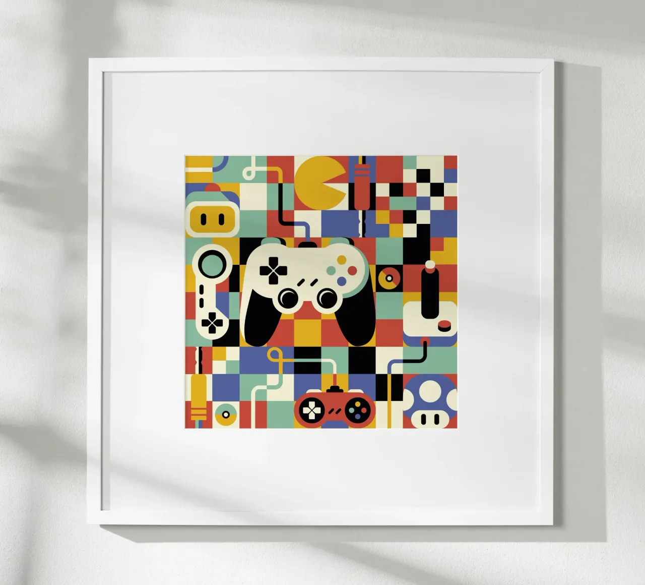 Arte del giocatore Design d'epoca poster con telaio in legno da Tobe Fonseca