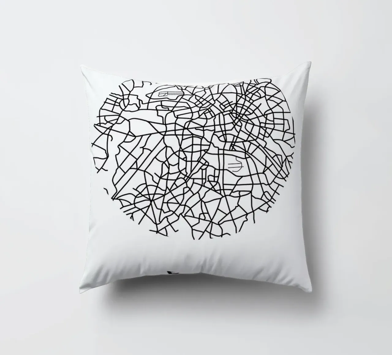Berlin Street Map decorative cushion by Naxart