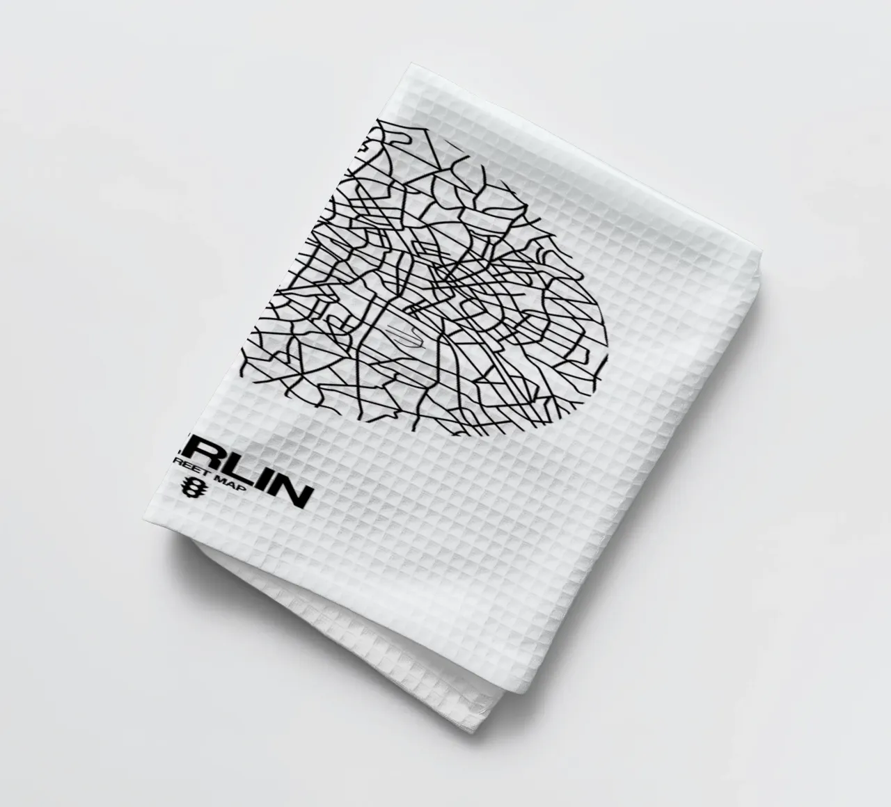 Berlin Street Map tea towel by Naxart
