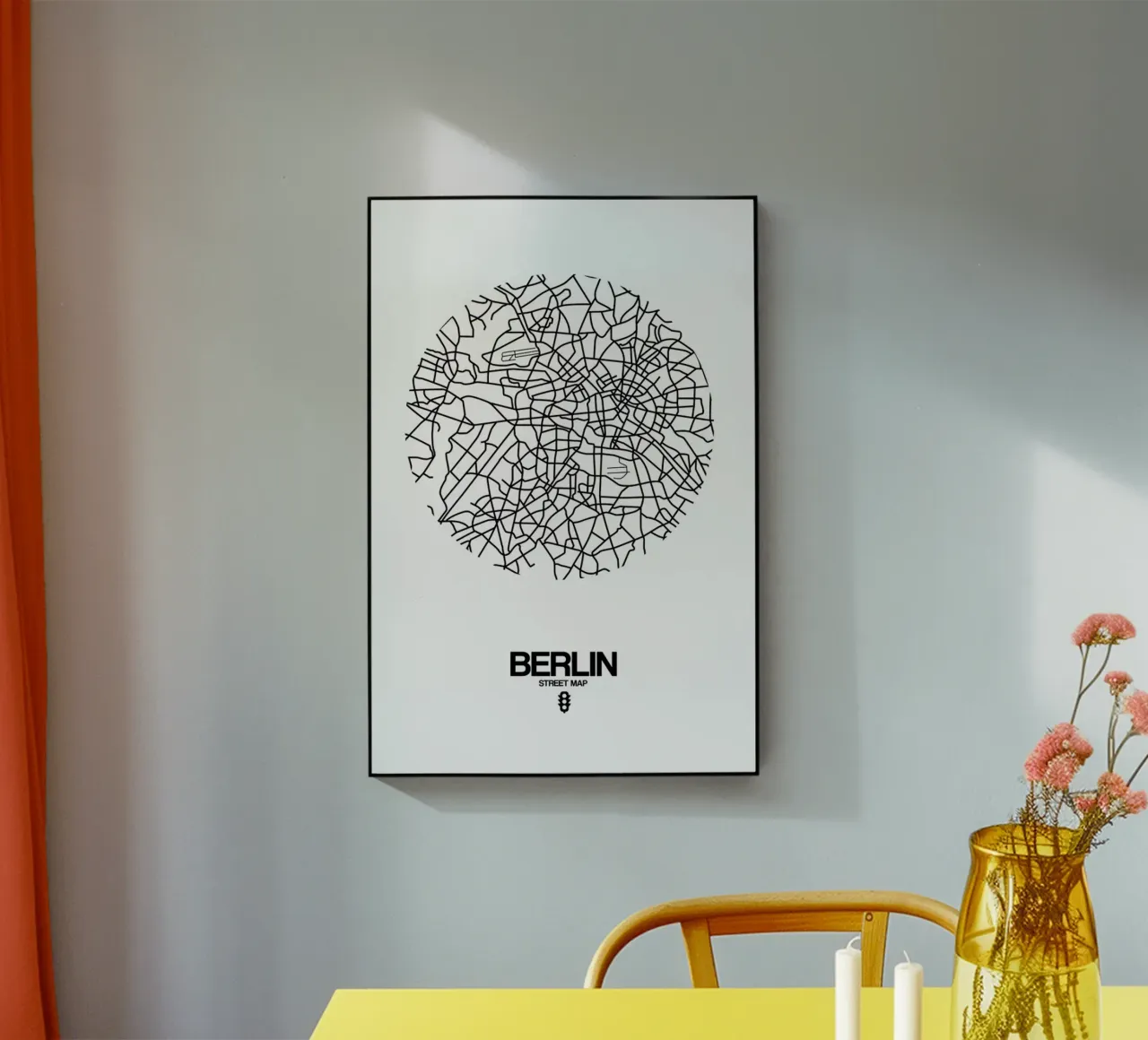 Berlin Street Map plexiglass da Naxart