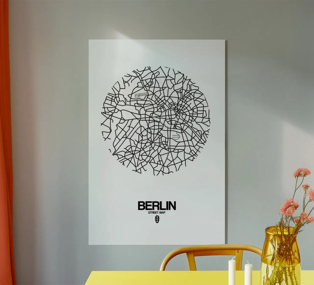 Berlin Street Map plexiglass da Naxart
