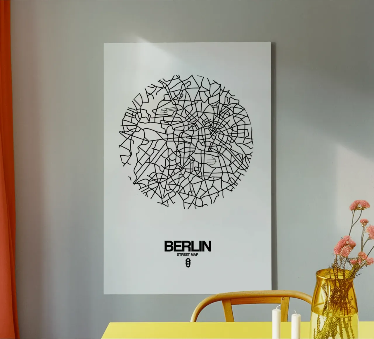 Berlin Street Map canvas by Naxart