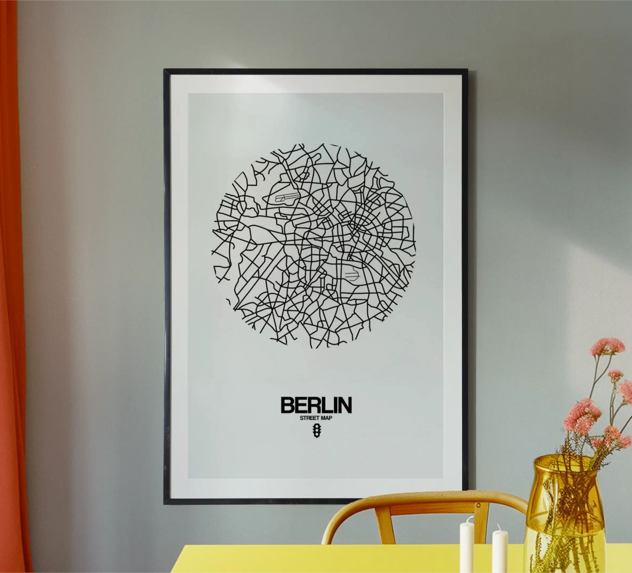 Berlin Street Map Poster von Naxart