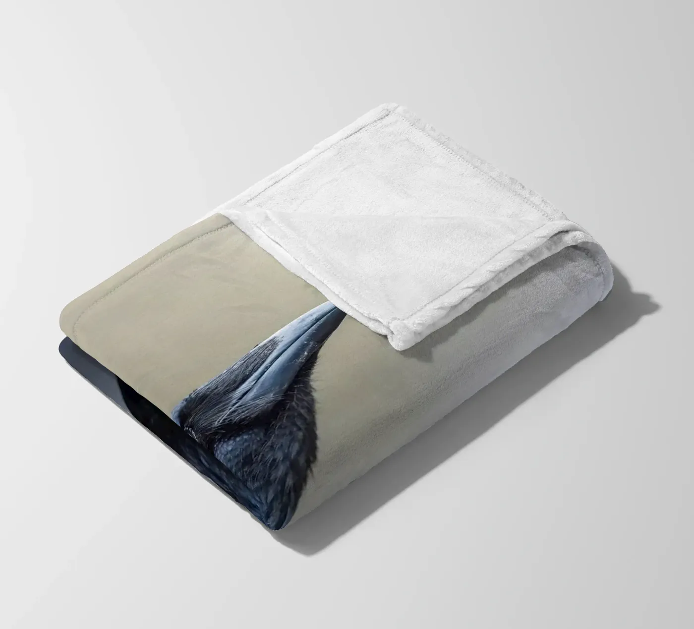 Crow fleece blanket by Tom's Wildlife