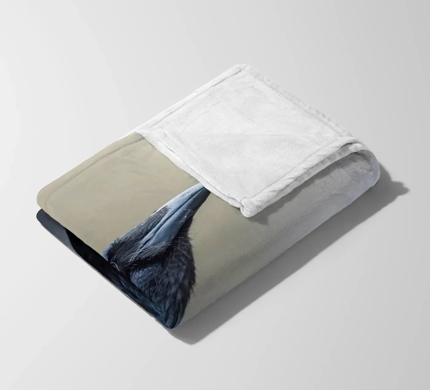 Crow fleece blanket by Tom's Wildlife