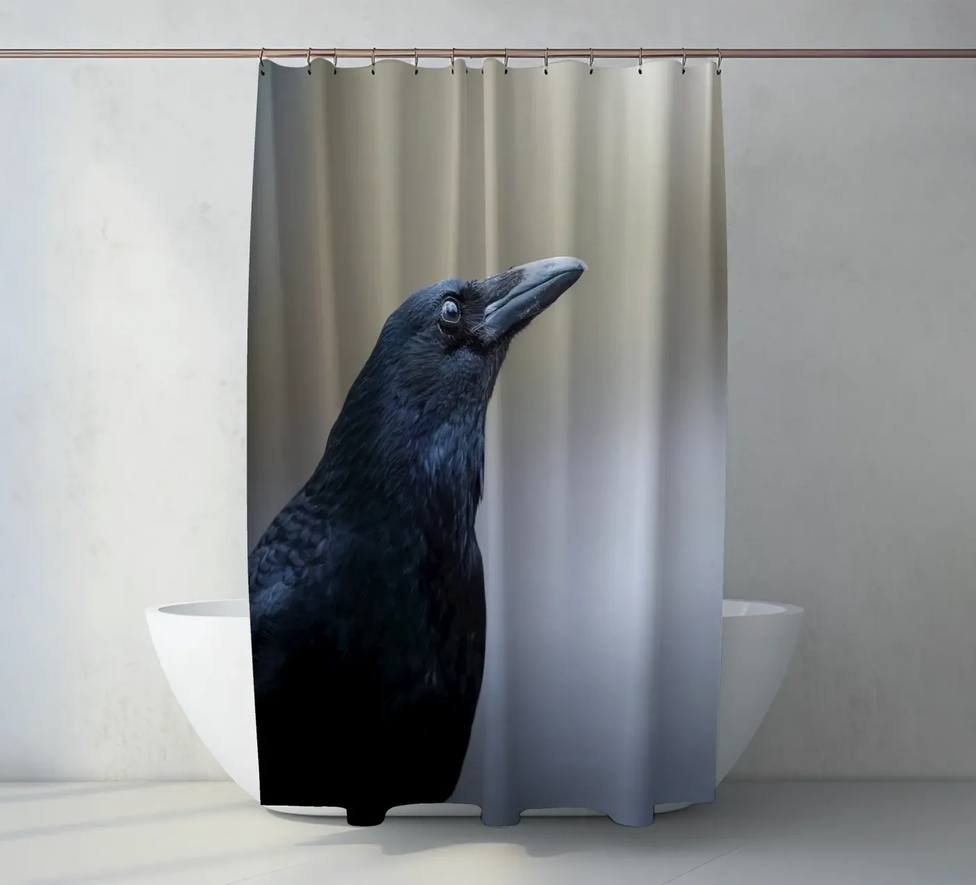 Kraai douchegordijn van Tom's Wildlife