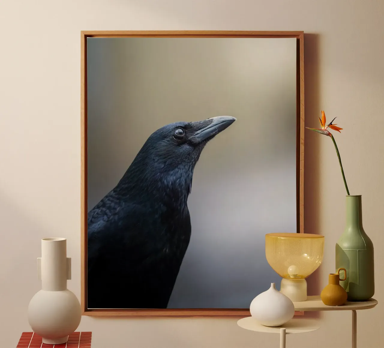 Crow canvas by Tom's Wildlife