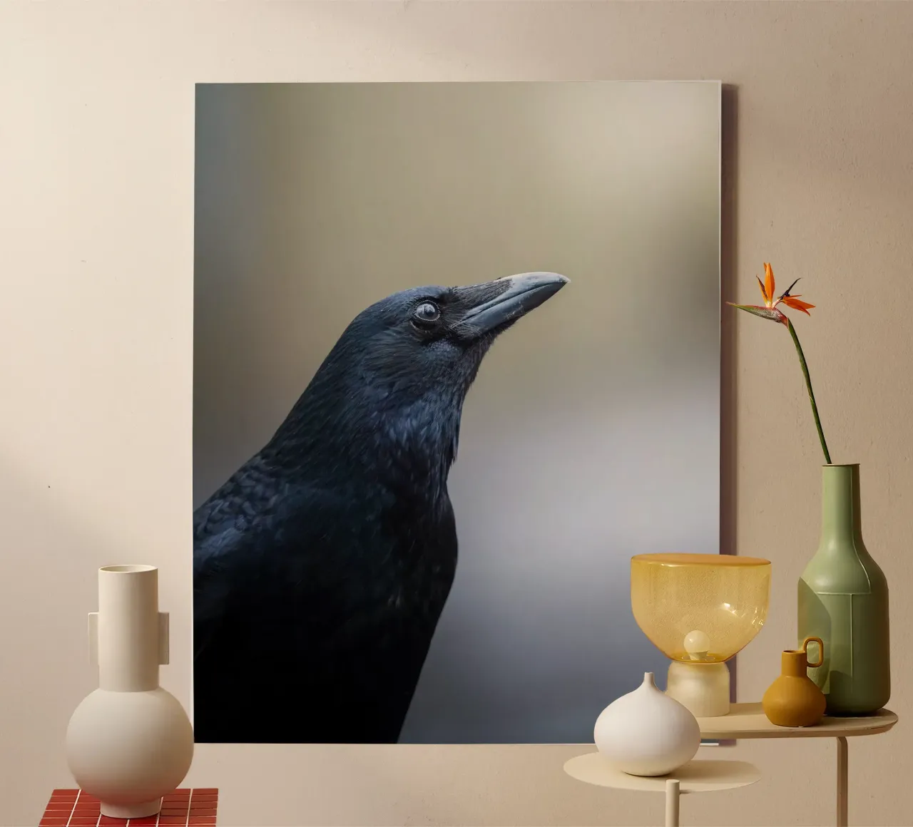Crow canvas by Tom's Wildlife