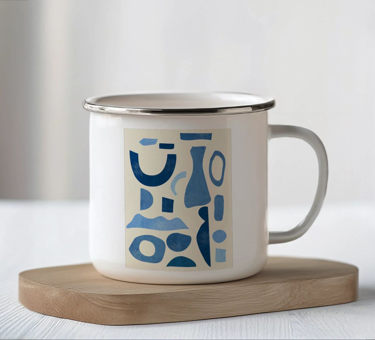 Forme astratte 38 tazza in smalto da ThingDesign