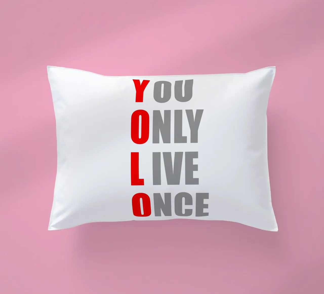 YOLO | You Only Live Once | Shirt Design Kissen von Autofocus