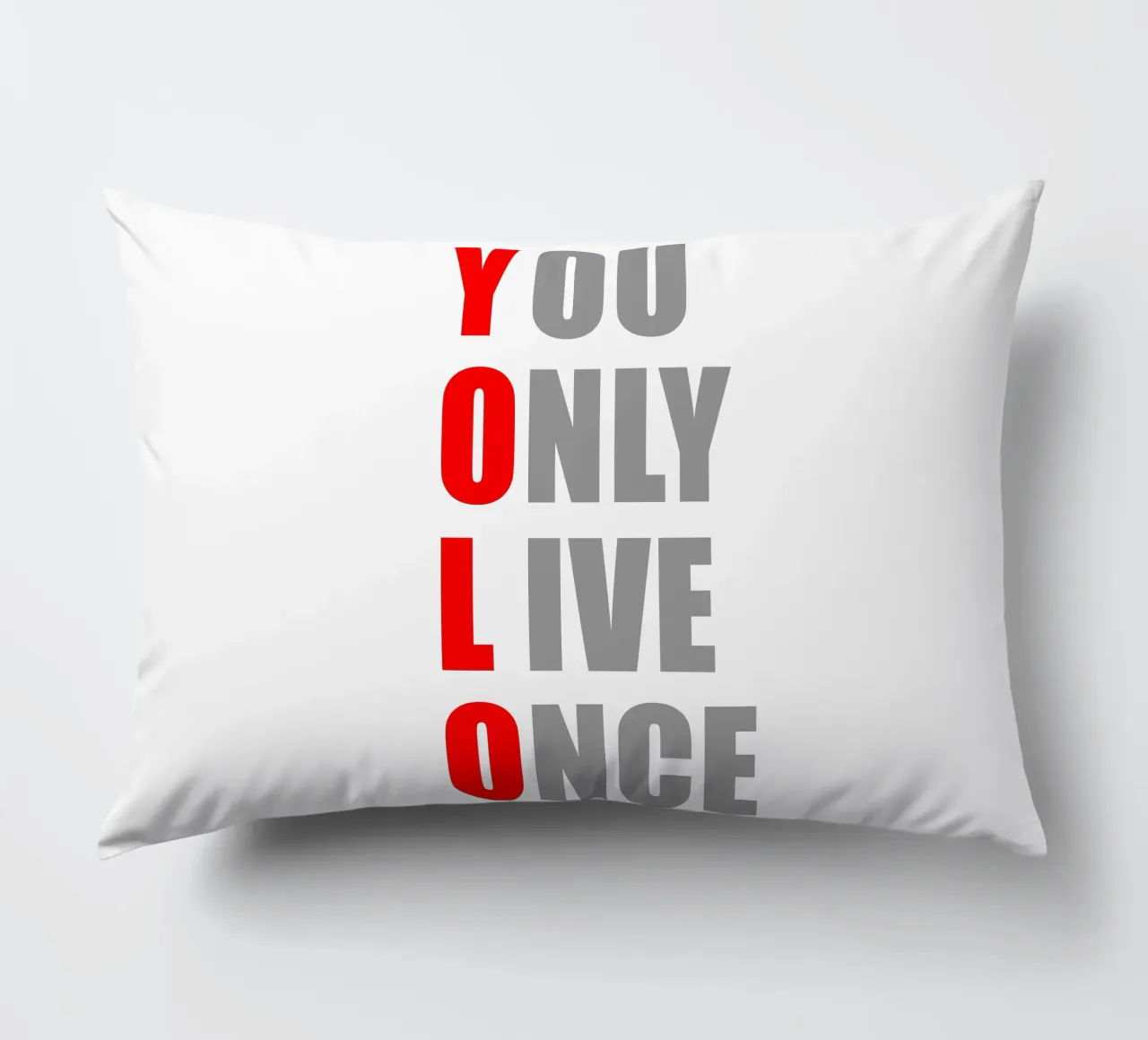 YOLO | You Only Live Once | Shirt Design Kissen von Autofocus