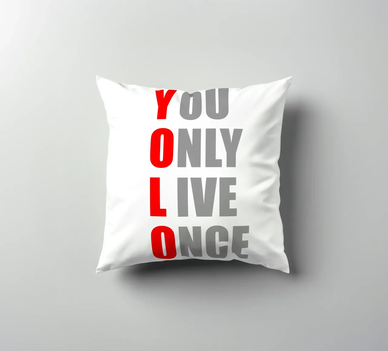YOLO | You Only Live Once | Shirt Design Kissen von Autofocus
