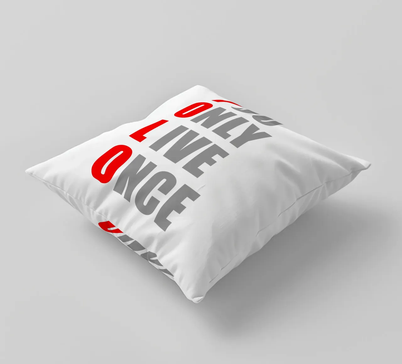 YOLO | You Only Live Once | Shirt Design Kissen von Autofocus