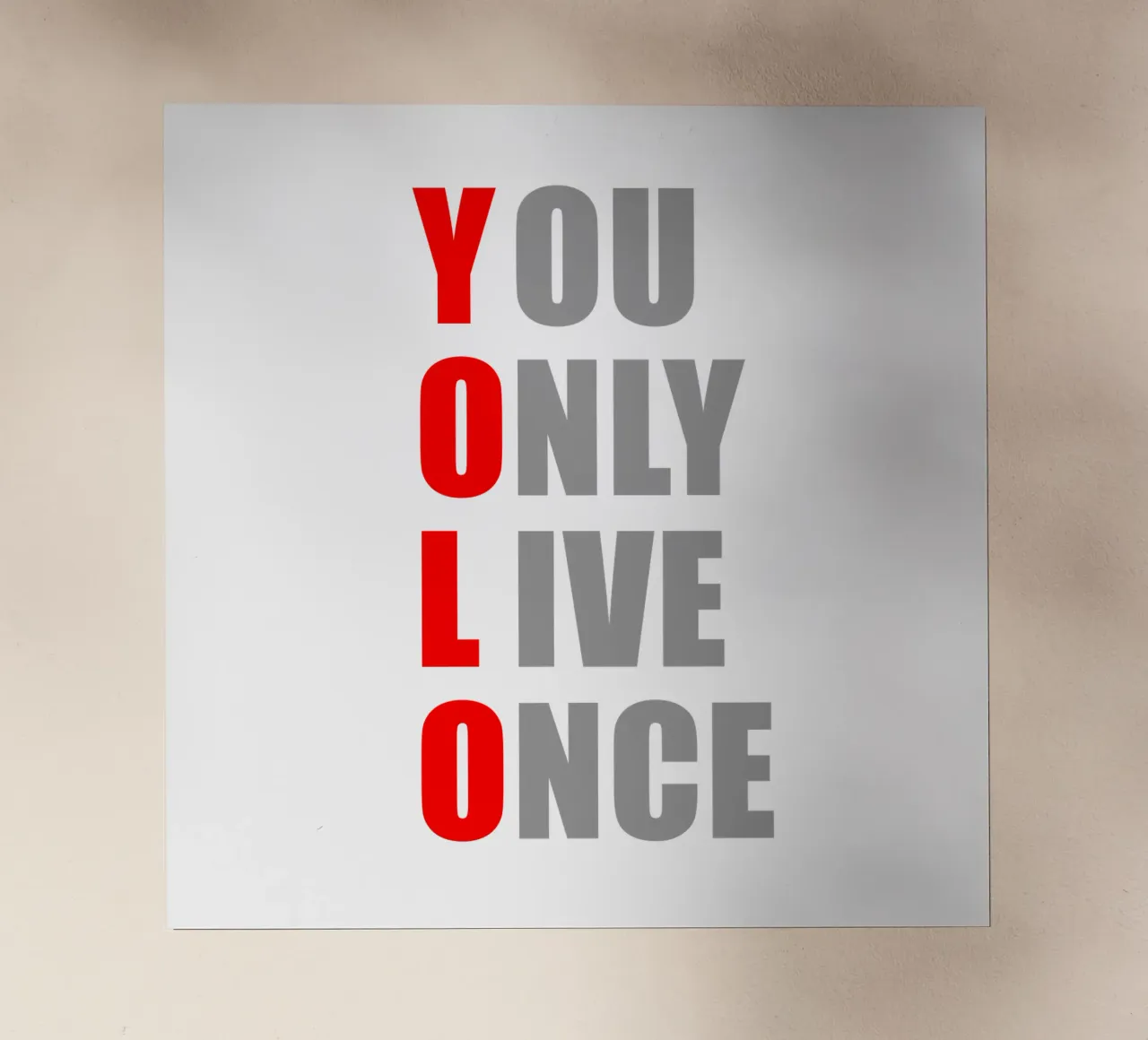 YOLO | You Only Live Once | Design per camicia pellicola backlit da Autofocus
