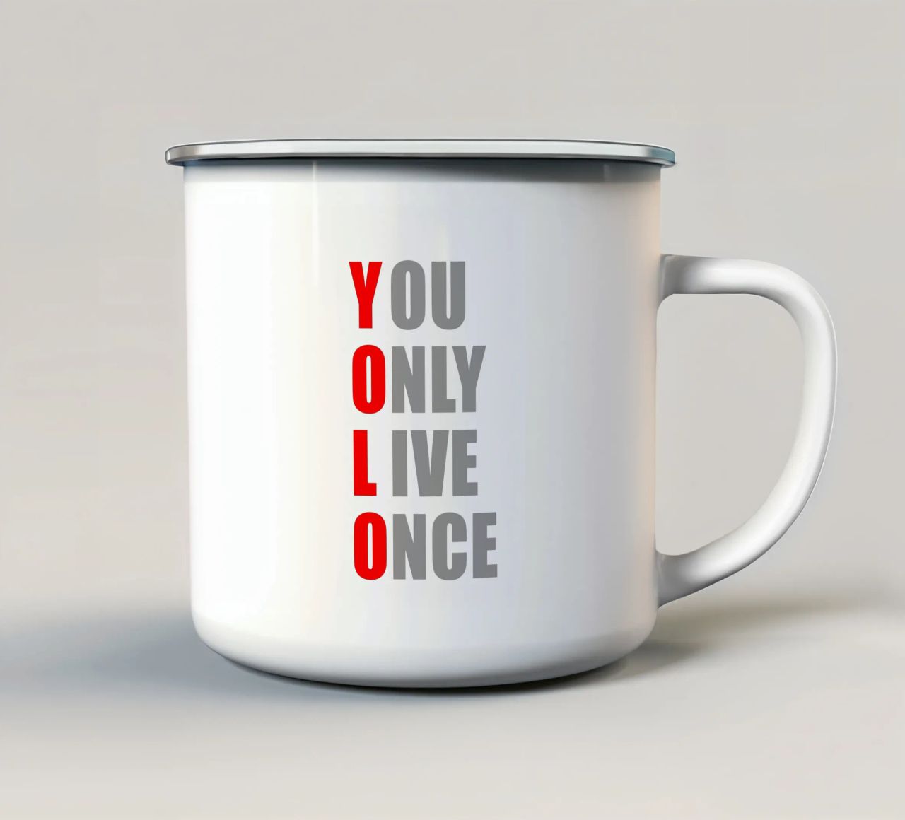 YOLO | You Only Live Once | Shirt Design tazza in smalto da Autofocus