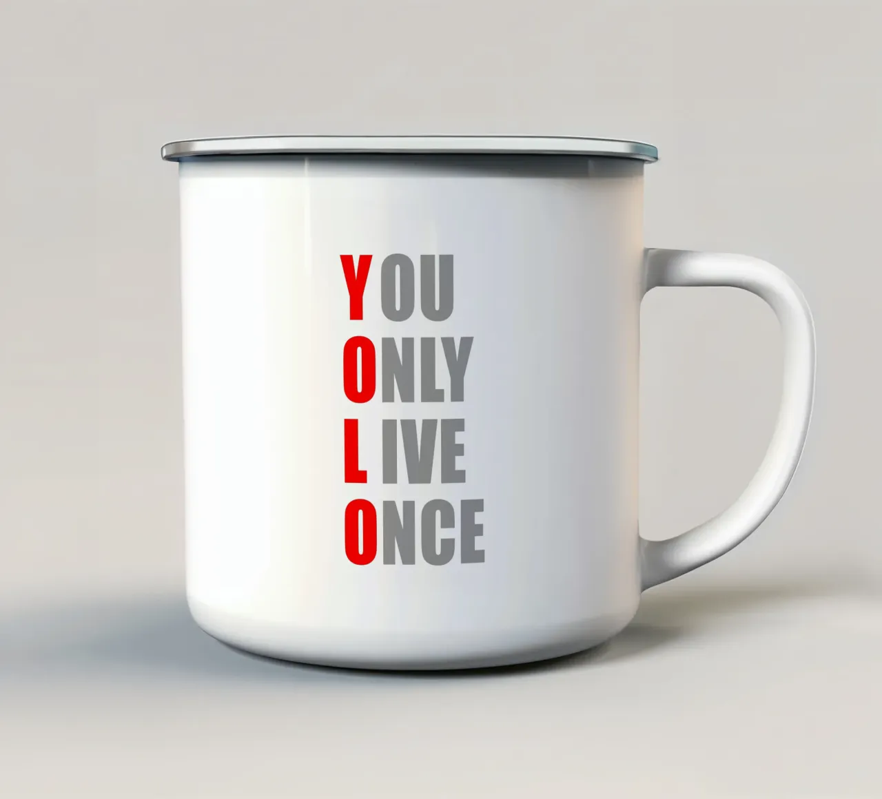 YOLO | Sólo se vive una vez | Diseño de camisetas taza de esmalte de Autofocus