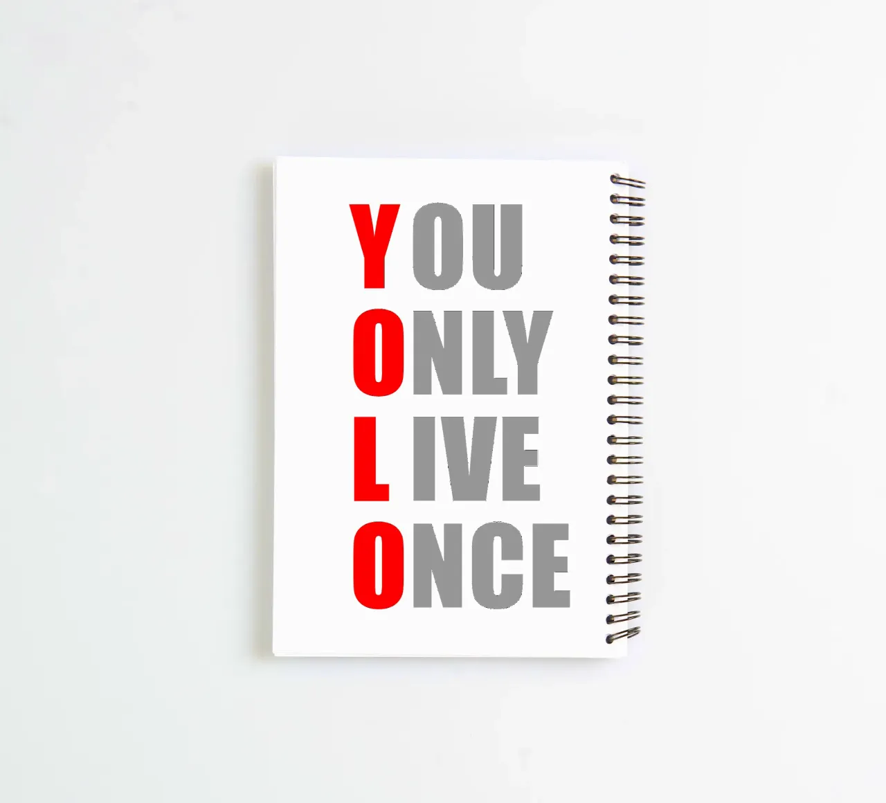 YOLO | You Only Live Once | Design per camicia diario ad anelli da Autofocus