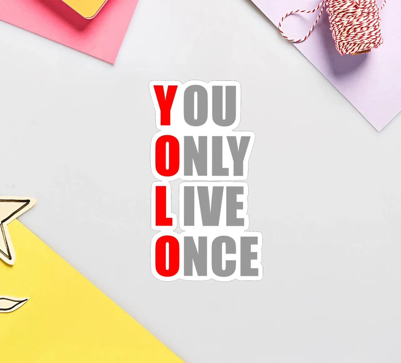 YOLO | You Only Live Once | Design per camicia adesivo da Autofocus